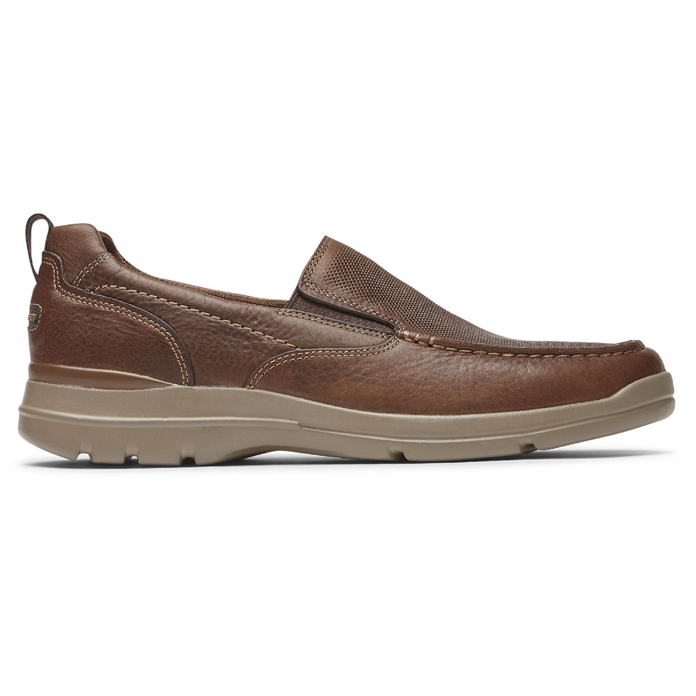 Rockport Mens Slip-On Brown - City Edge - UK 064-KOMIQW